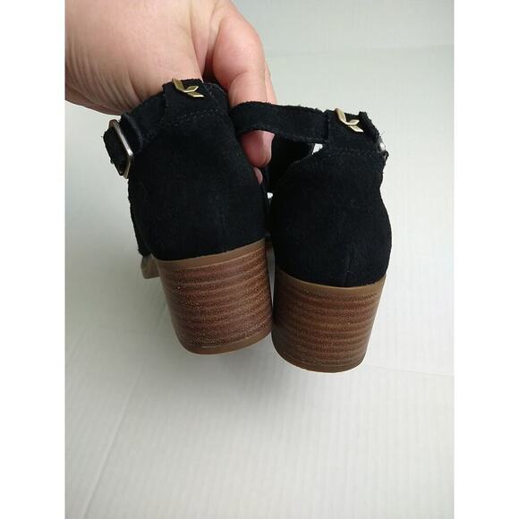 Ugg Black Kookaburra Ortholite Suede Block Cut Out Sandals. Size 7 - Picture 3 of 12